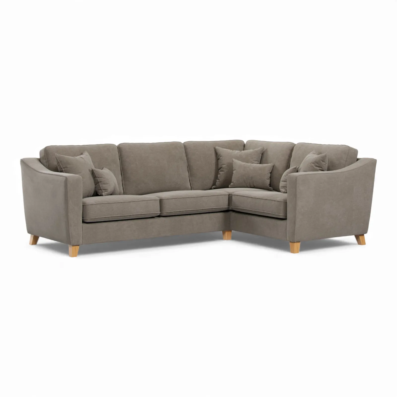 The Great Sofa Company Jackson Right Hand Facing Chenille Corner Sofa in Light Brown 2