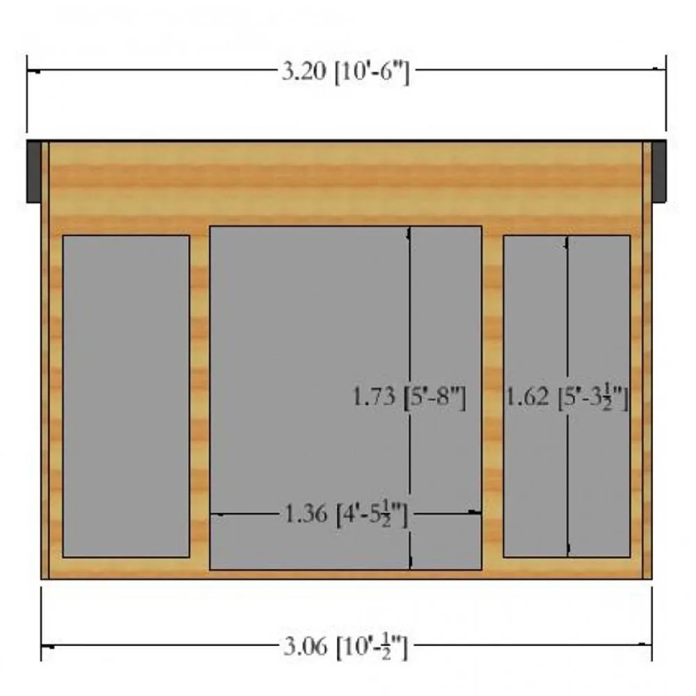 Shires Highclere Shiplap Summerhouse Garden Sun Room Approx 10 x 10 Feet in Brown 3