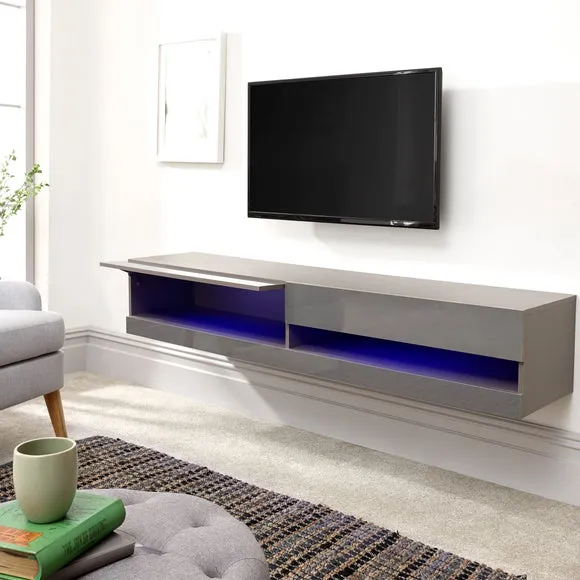 Galicia Wide TV Unit with Shelving for TVs up to 65" 3