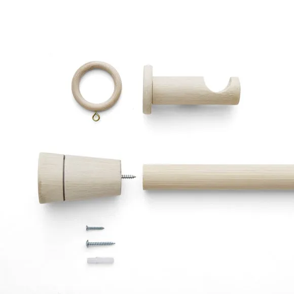 Flute Wood Curtain Pole 3