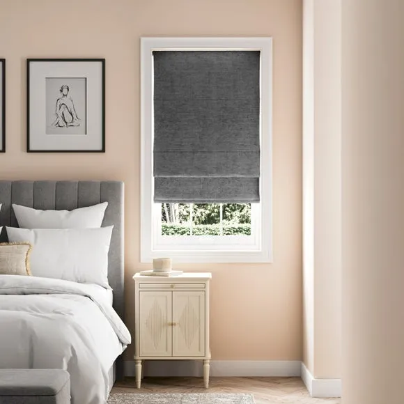 Genoa Chenille Easy Chain Blackout Roman Blind 1