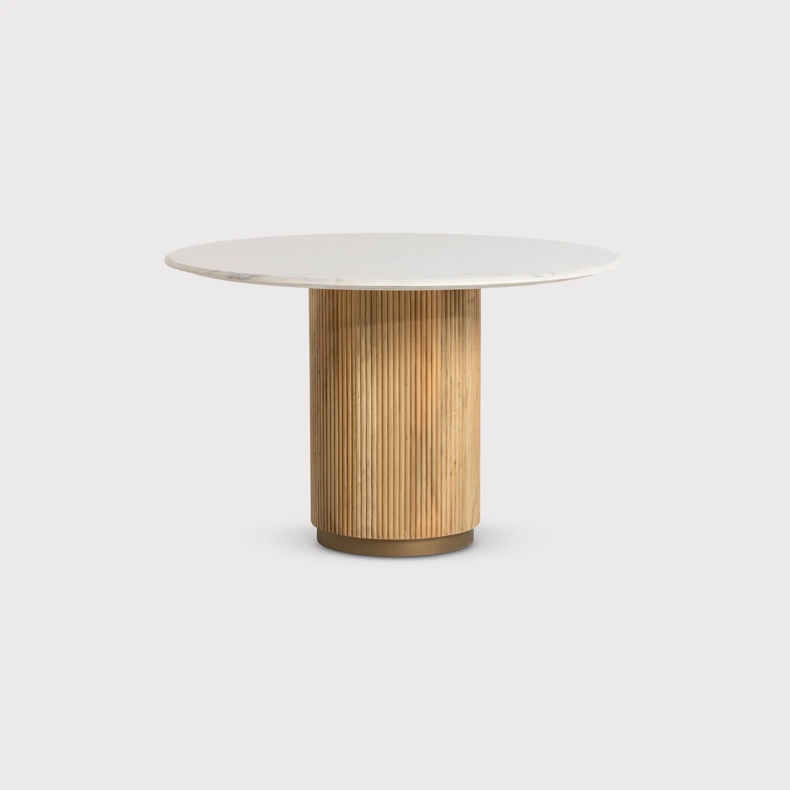 Fuji Round Table, Round, Neutral Marble | Barker & Stonehouse
