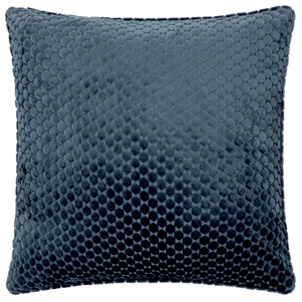 Paoletti Neptune Velvet Cushion in Navy 2