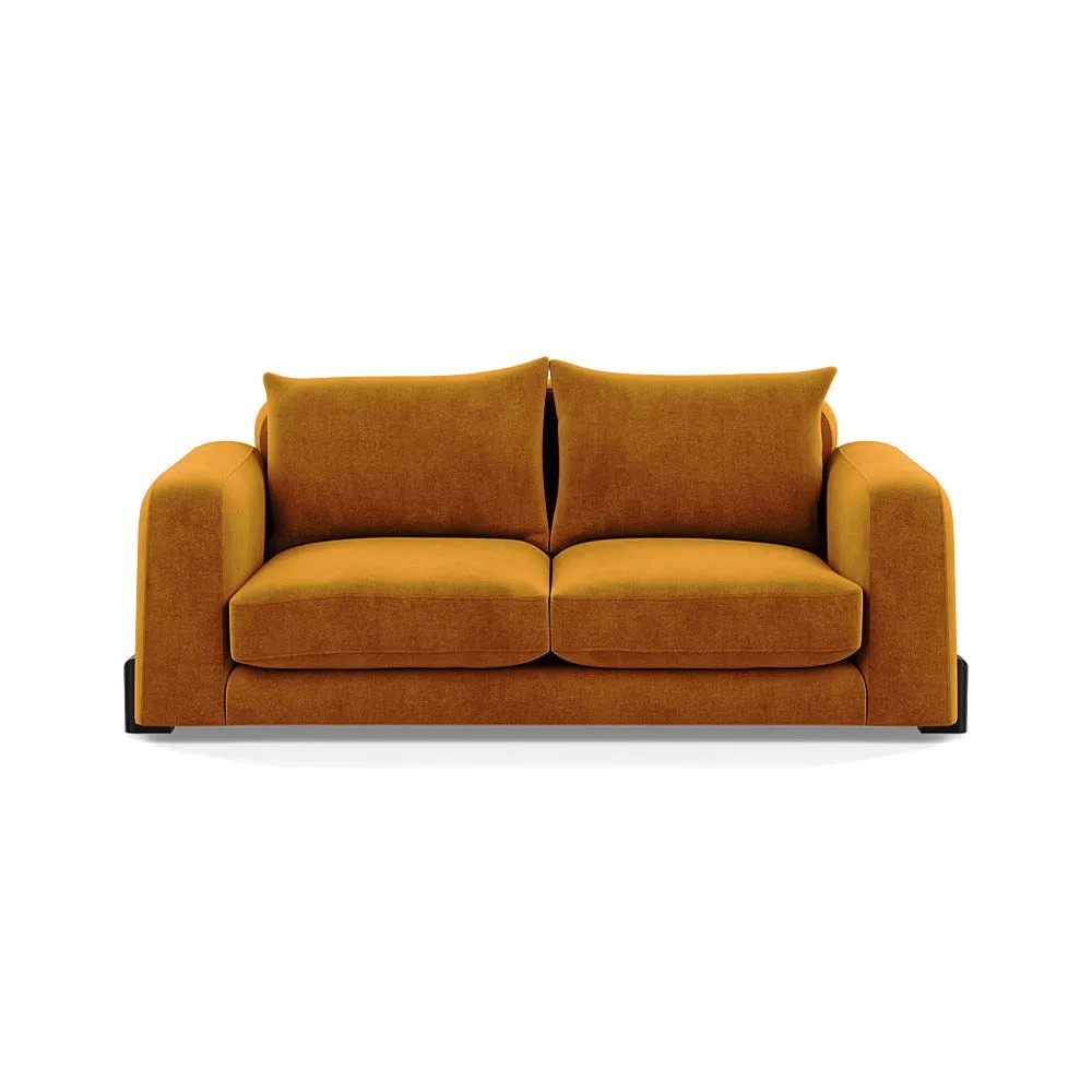 Heal's Nuvola 3 Seater Sofa Smart Luxe Velvet Cognac Black Beech Feet 1