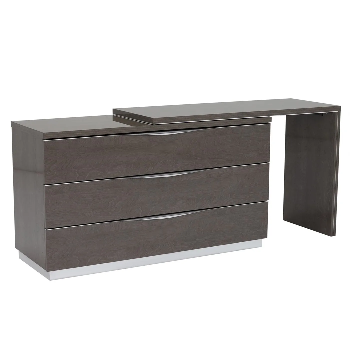 Lutyen Dresser Toilette With 3 Drawers Large, Brown Gloss | Barker & Stonehouse 4