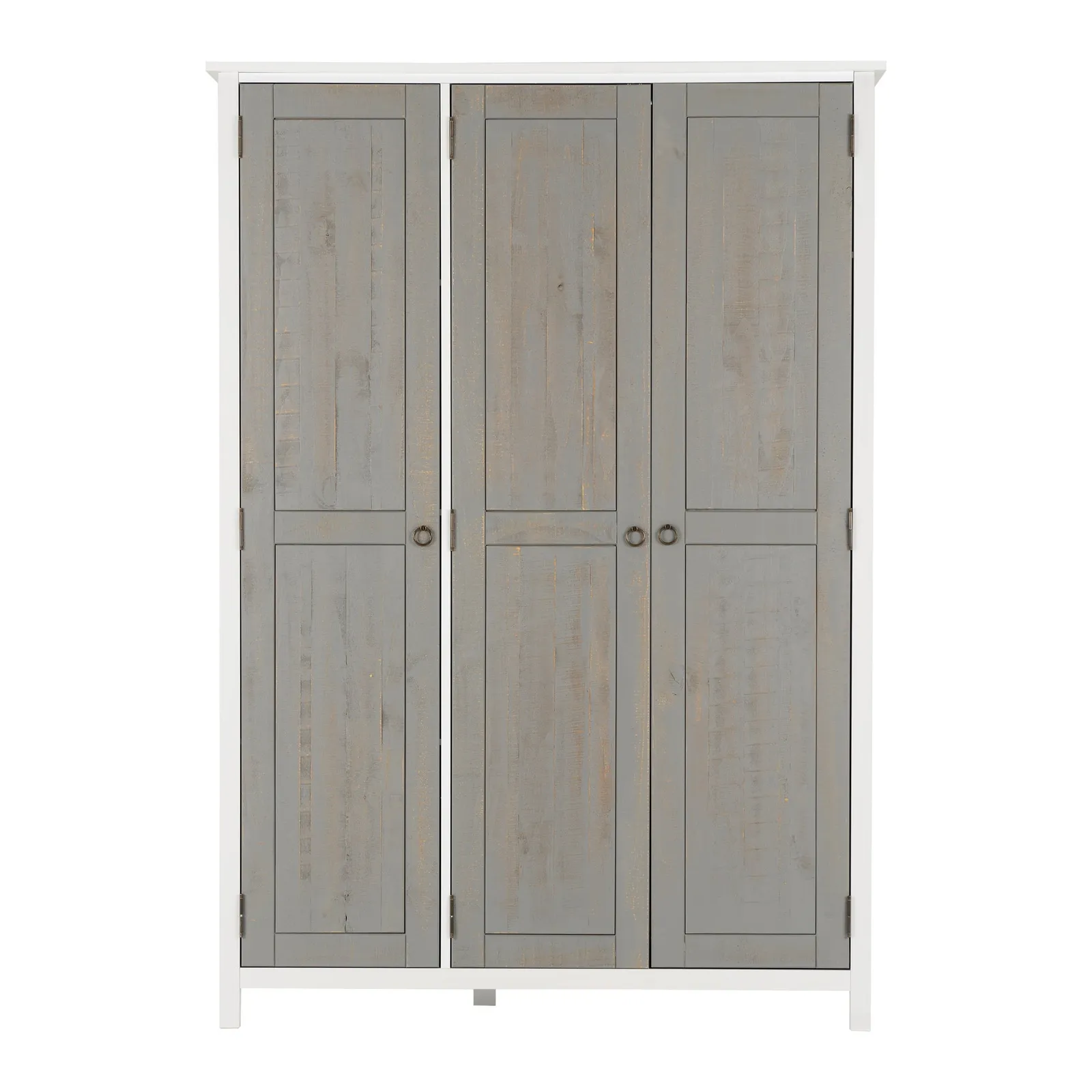 Vermount Triple Wardrobe White and Grey
