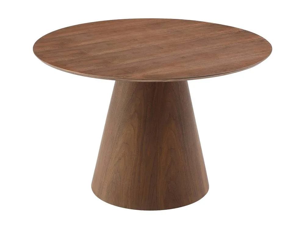 Vente-unique 4 - Seater Round Dining Table With - Dark Natural - ANTALIZA in Walnut 6