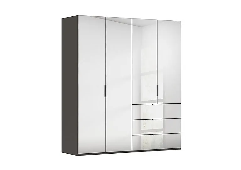 Formes 4 Door Bifold Combi Mirror Wardrobe - Graphite/Basalt Front