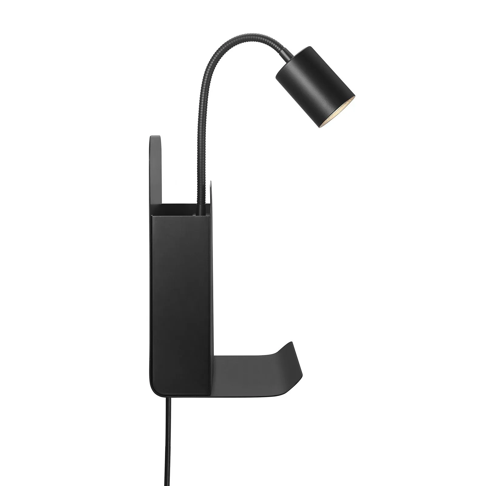 Nordlux Roomi Wall Light Black Metal Bedroom GU10 Switch Plug In/Mains 3