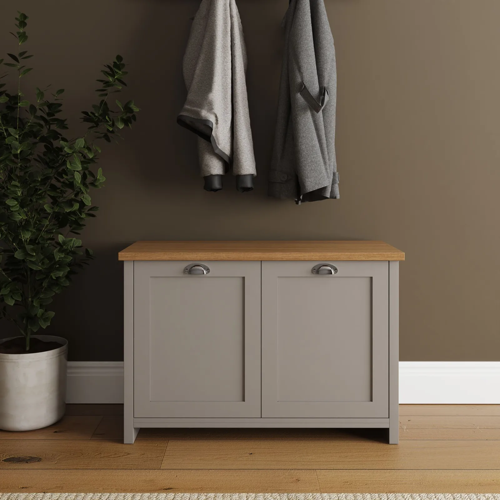 GFW Lancaster Shoe Storage in Grey 1