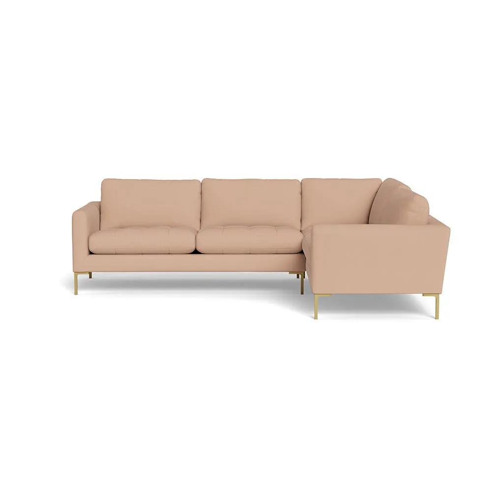 Heal's Eton Right Hand Facing Corner Sofa Capelo Linen-Cotton Rosedale Brass Feet 1