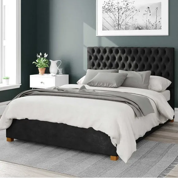 Monroe Kimyo Linen Ottoman Bed Frame 1