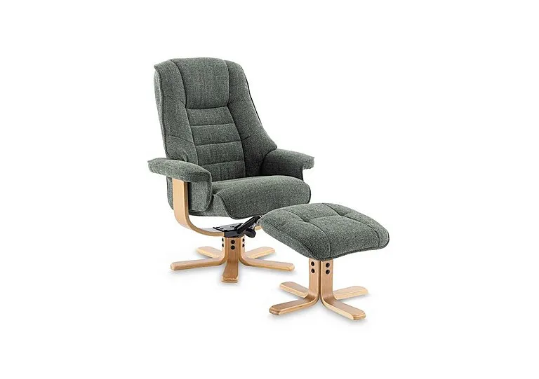 Riga Swivel Chair and Footstool - Chacha Fern