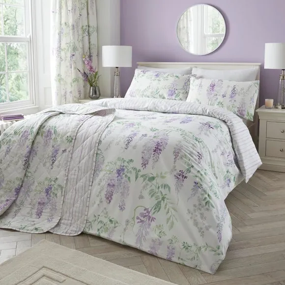 Wisteria Quilted Bedspread 200cm x 230cm 2