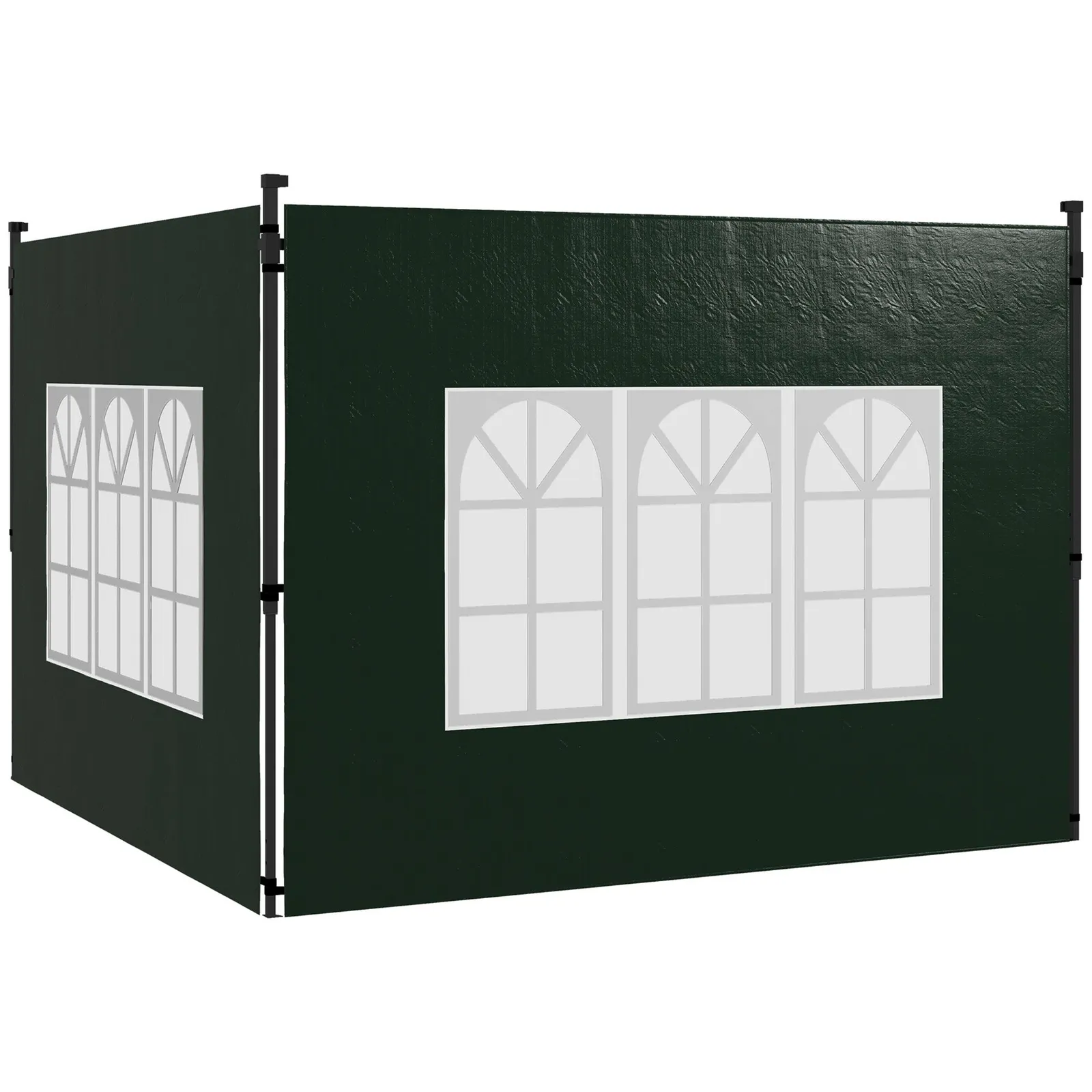 OUTSUNNY Gazebo Side Panels for 3x3(m) or 3x6m Gazebo Canopy, 2 Pack in Green 2