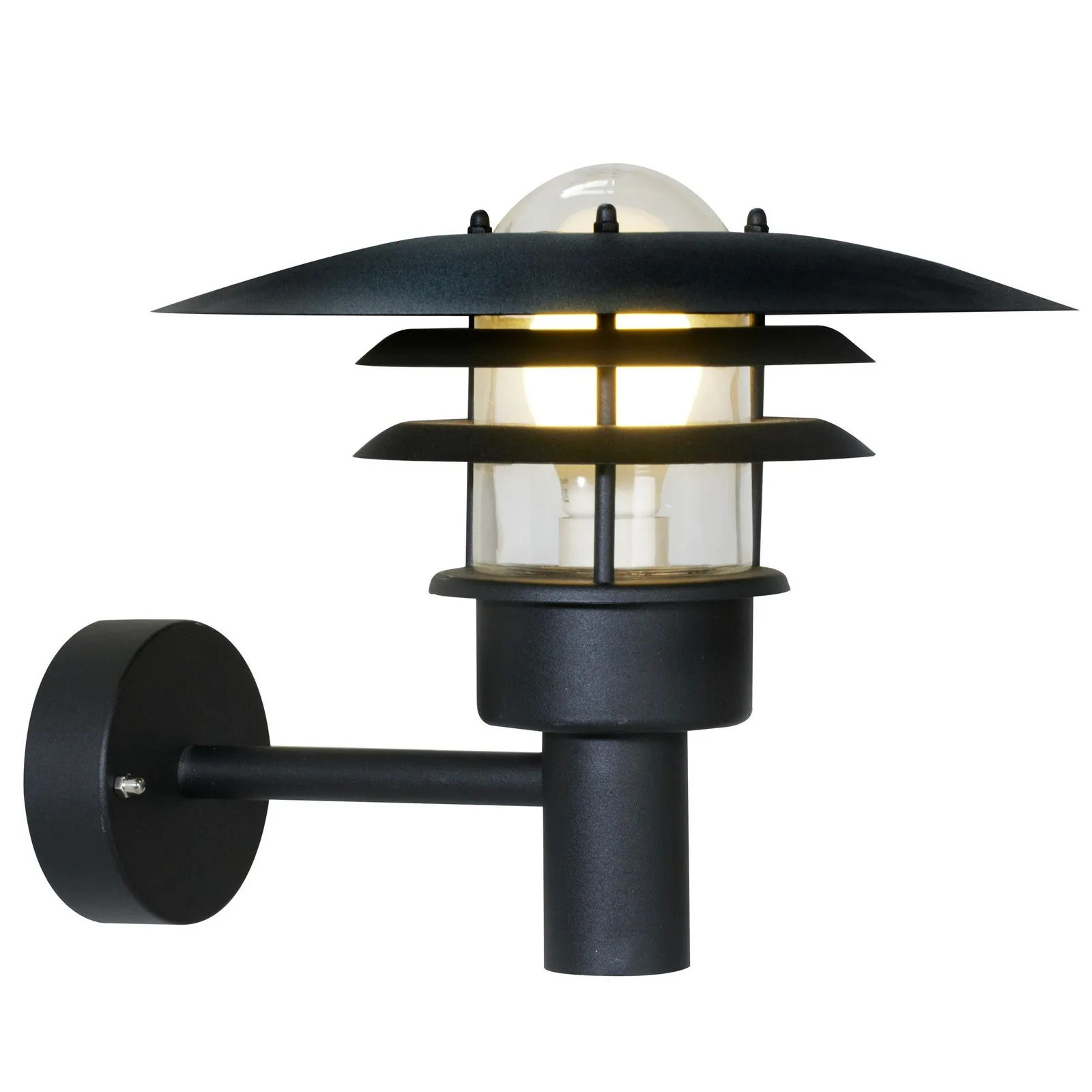 Nordlux Lønstrup Outdoor Wall Light Black Metal Garden E27 IP44 Mains