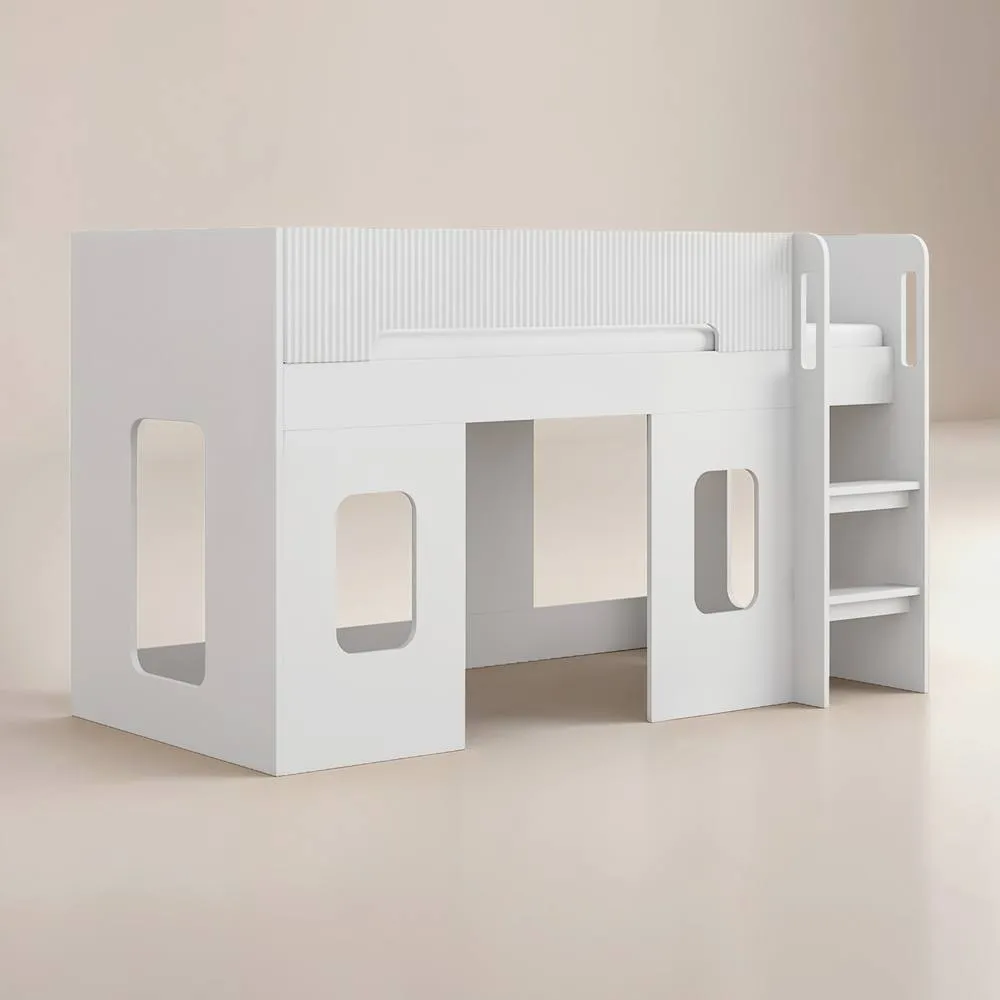 Flair Lino Playhouse Mid Sleeper Bed in White 4