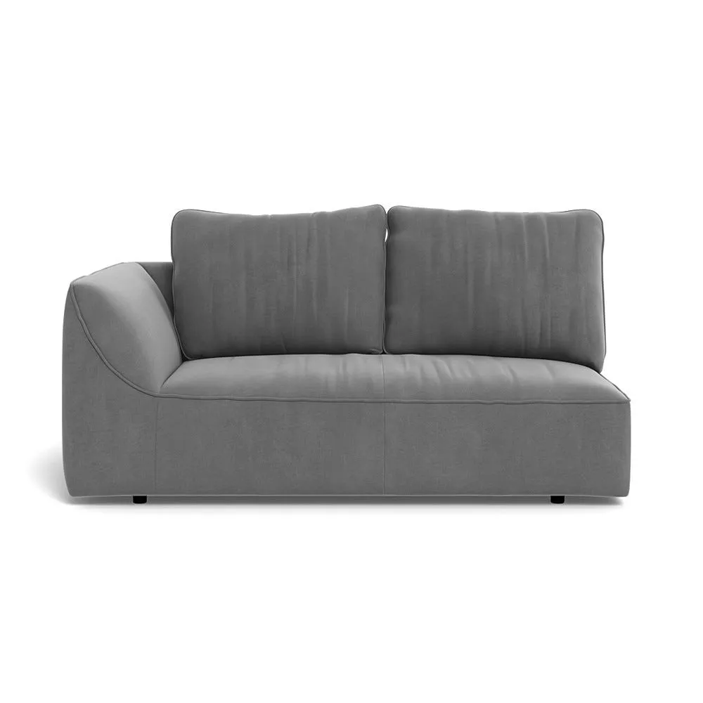 Heal's Morven Left Hand Facing 2 Seater Unit Smart Velvet Mercury 1