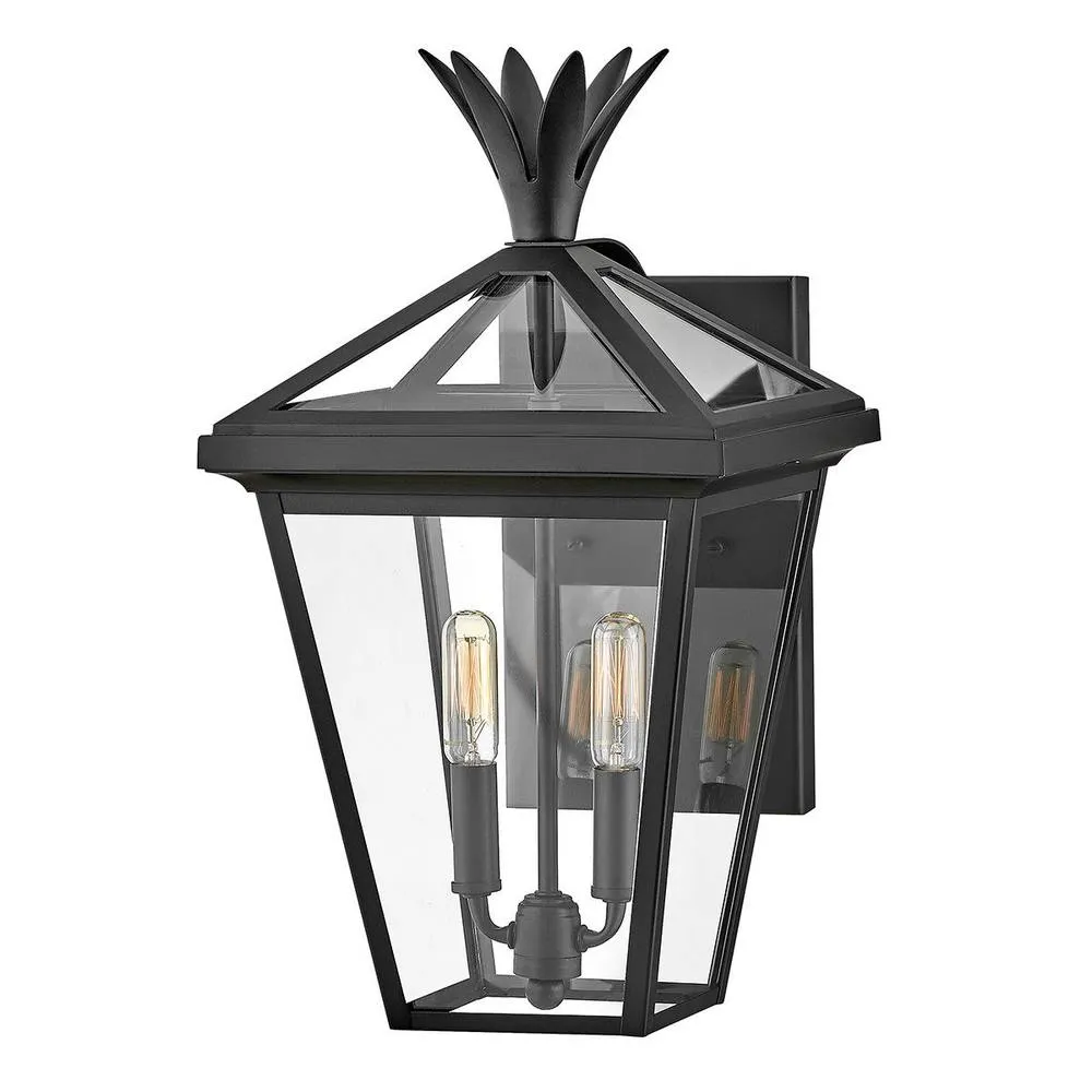 Netlighting Palma 2 Light Medium Outdoor Wall Lantern Black IP44