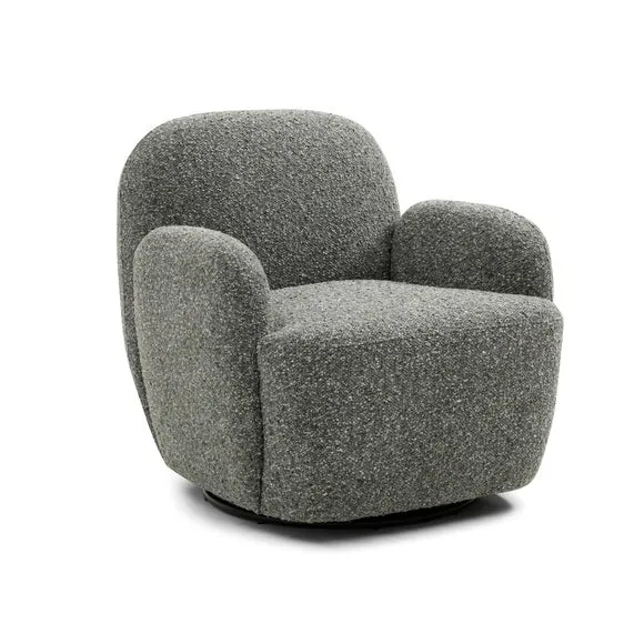 Ila Chunky Chenille Swivel Chair 6