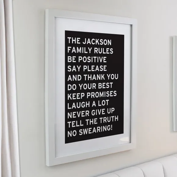 Personalised Typography Poster Frame 2