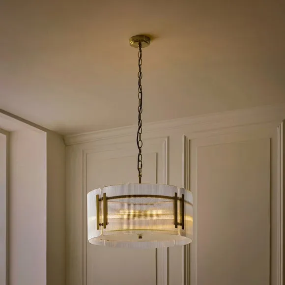 Veneto Ribbed 5 Light Adjustable Pendant Light 2