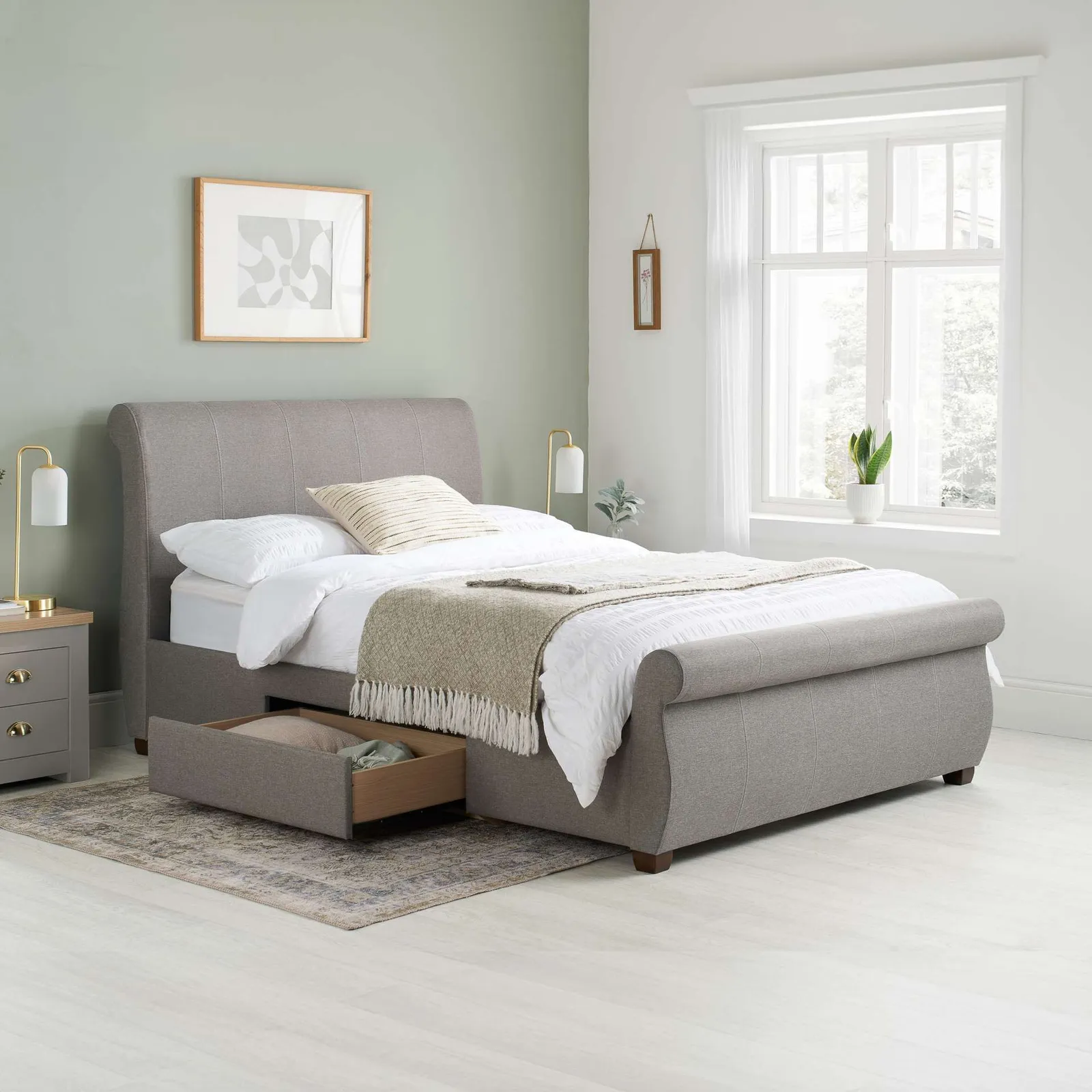Birlea Lancaster Bed in Grey