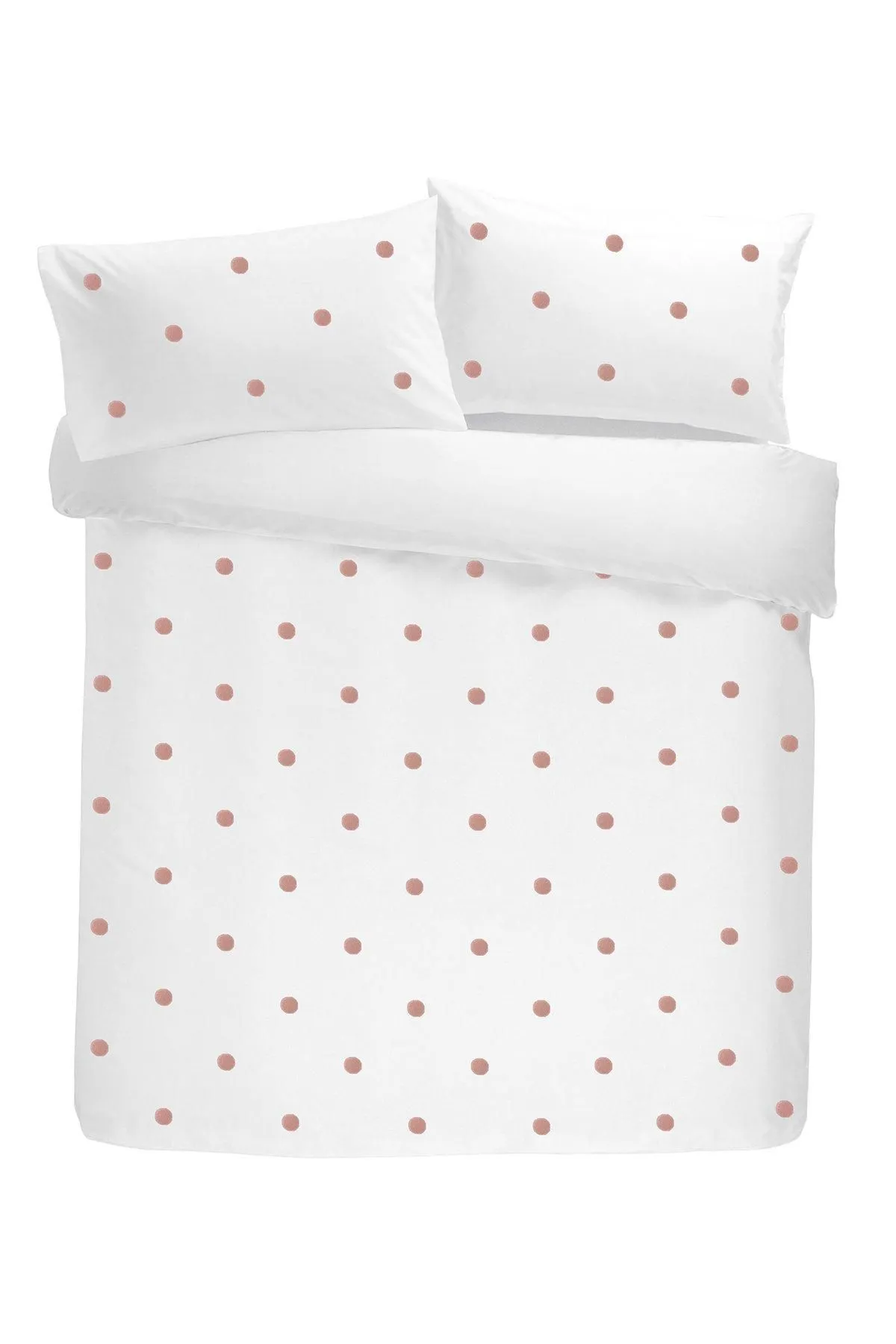 Appletree 'Dot Garden' 100% Cotton Embellished Duvet Cover Set in Pink 4