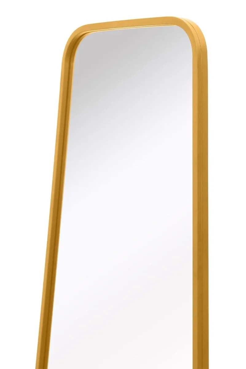 MirrorOutlet Gold Metal Trapezoid Shape Framed Wall Mirror (122CM X 58CM) 4