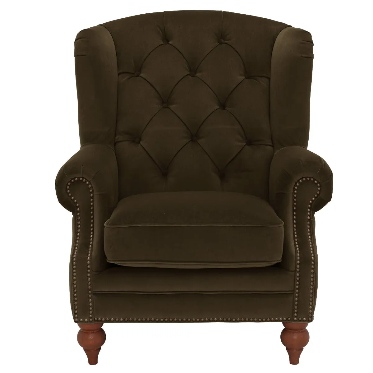 Ullswater Wing Armchair, Green Velvet | Barker & Stonehouse 2