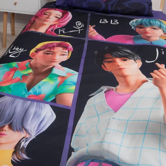K-Pop Demon Hunters Unite Digital Duvet Cover & Pillowcase Set 4