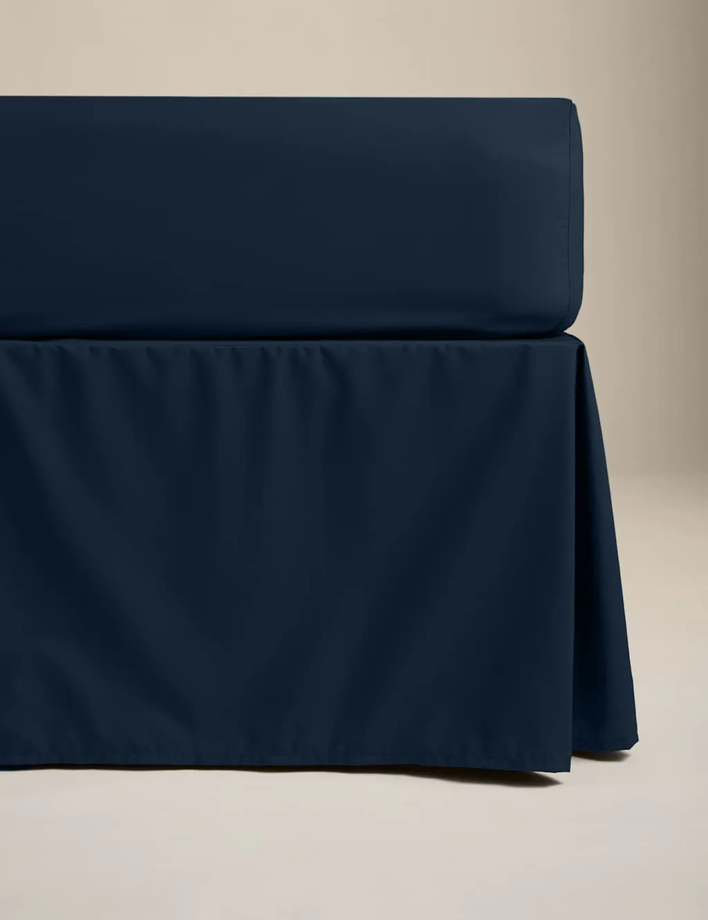 M&S Pure Egyptian Cotton Valance Sheet Navy