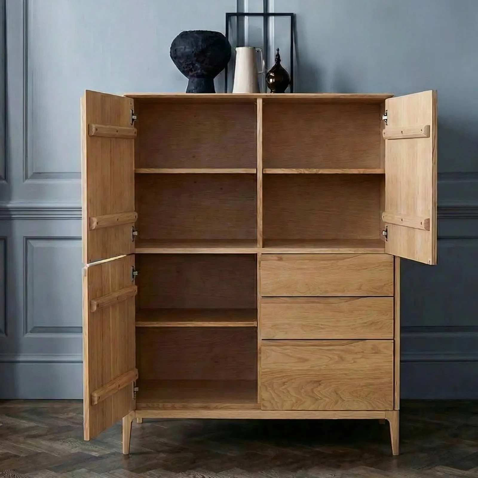 Ercol Romana Highboard, Neutral Oak | Barker & Stonehouse 3