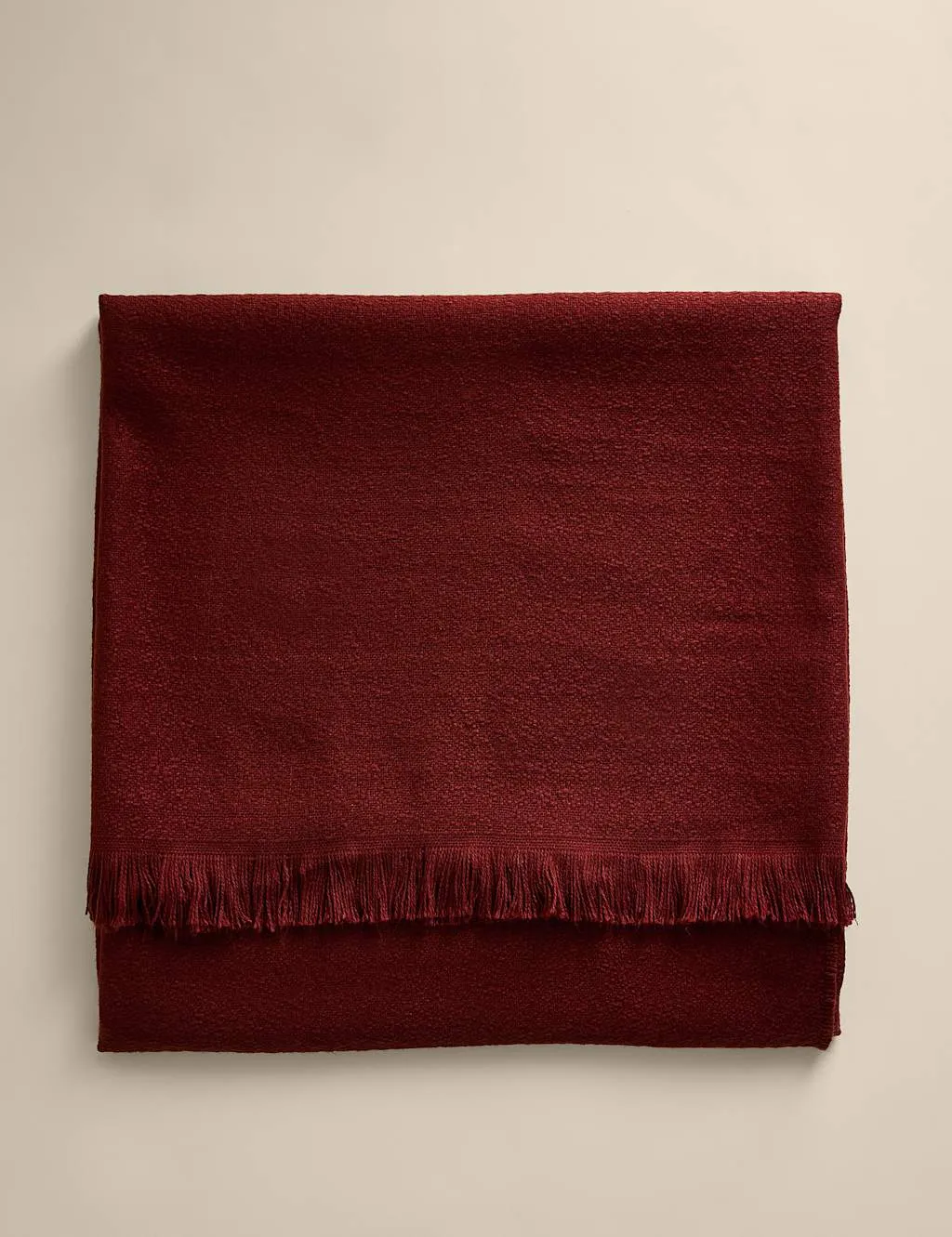 M&S Soft Textured Throw Chestnut