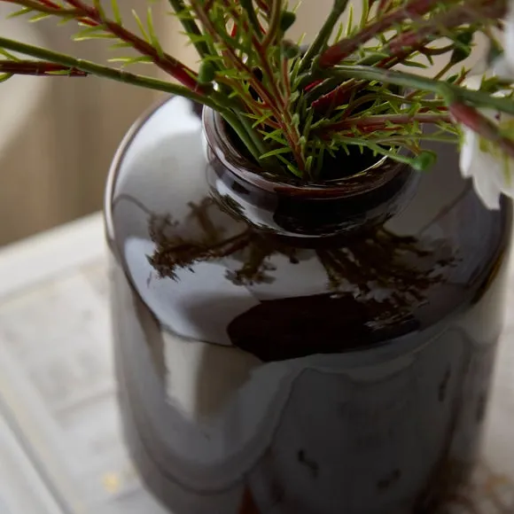 Mini High Gloss Brown Bottle Vase 2