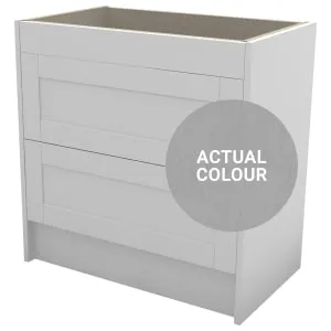 Duarti By Calypso Highwood 800mm Full Depth 2 Drawer Floor Standing Vanity Unit - Fossil Grey