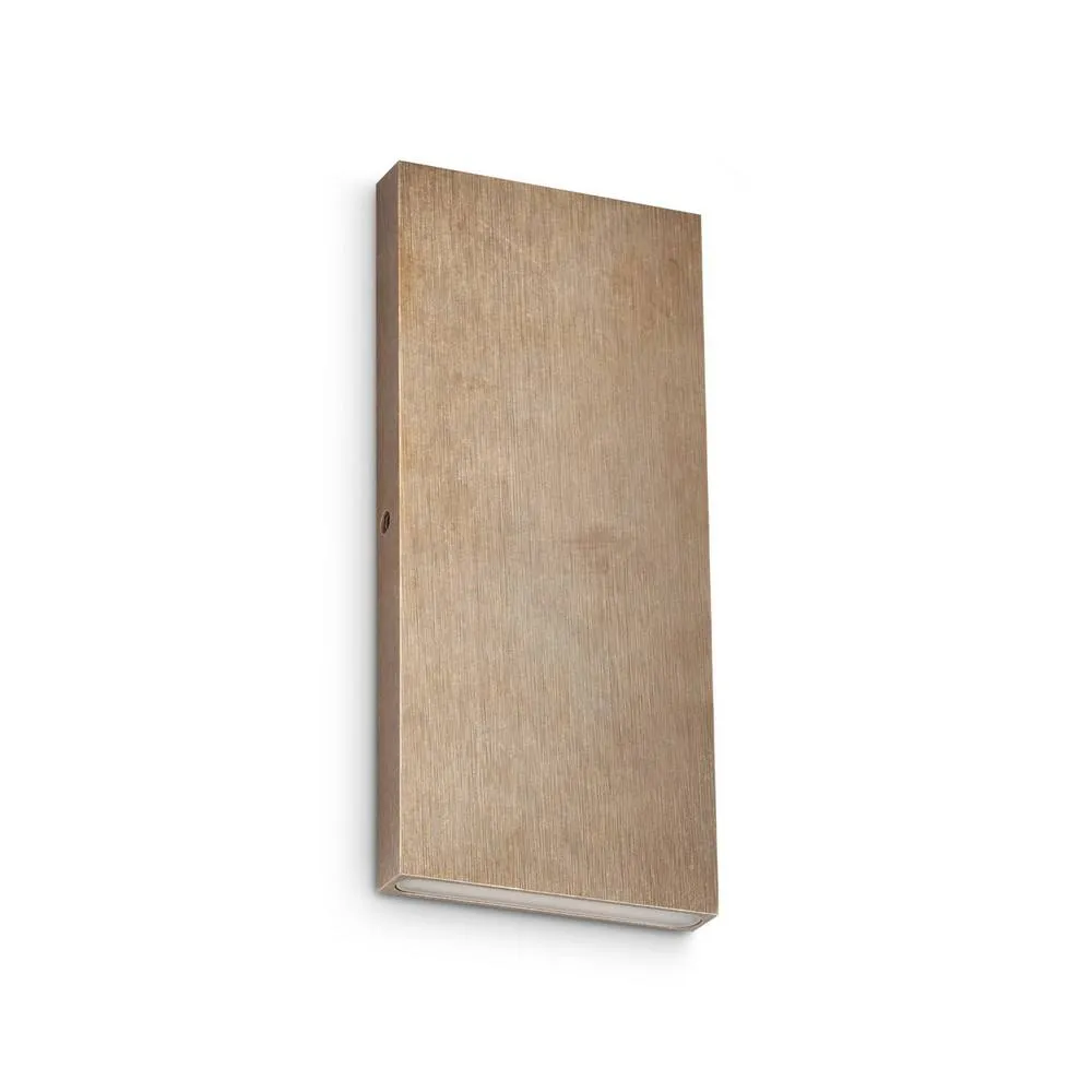 Netlighting Post It Outdoor Up Down Wall Lamp Brass 620lm IP65 2x LED Driver Req in Gold