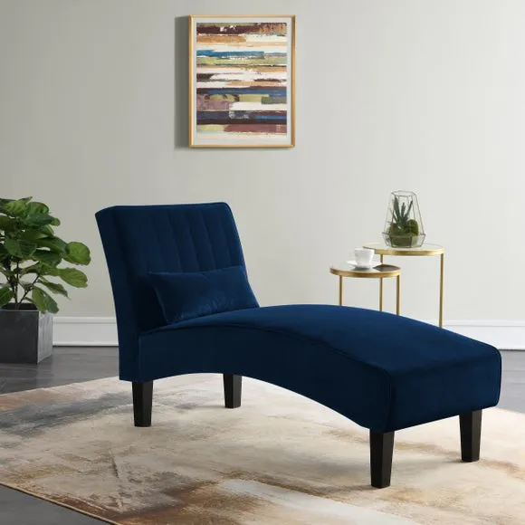 Bella Velvet Chaise Lounge 1