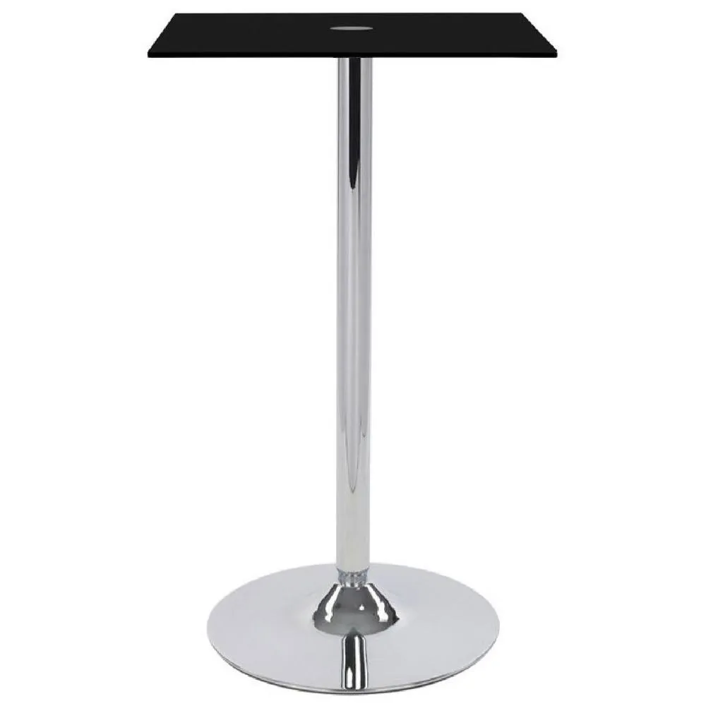 netfurniture Metropolitan Poseur Table Square Black Glass