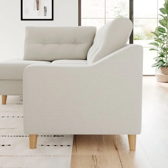 Baxter II Chenille Soft Texture Corner Chaise Sofa 3