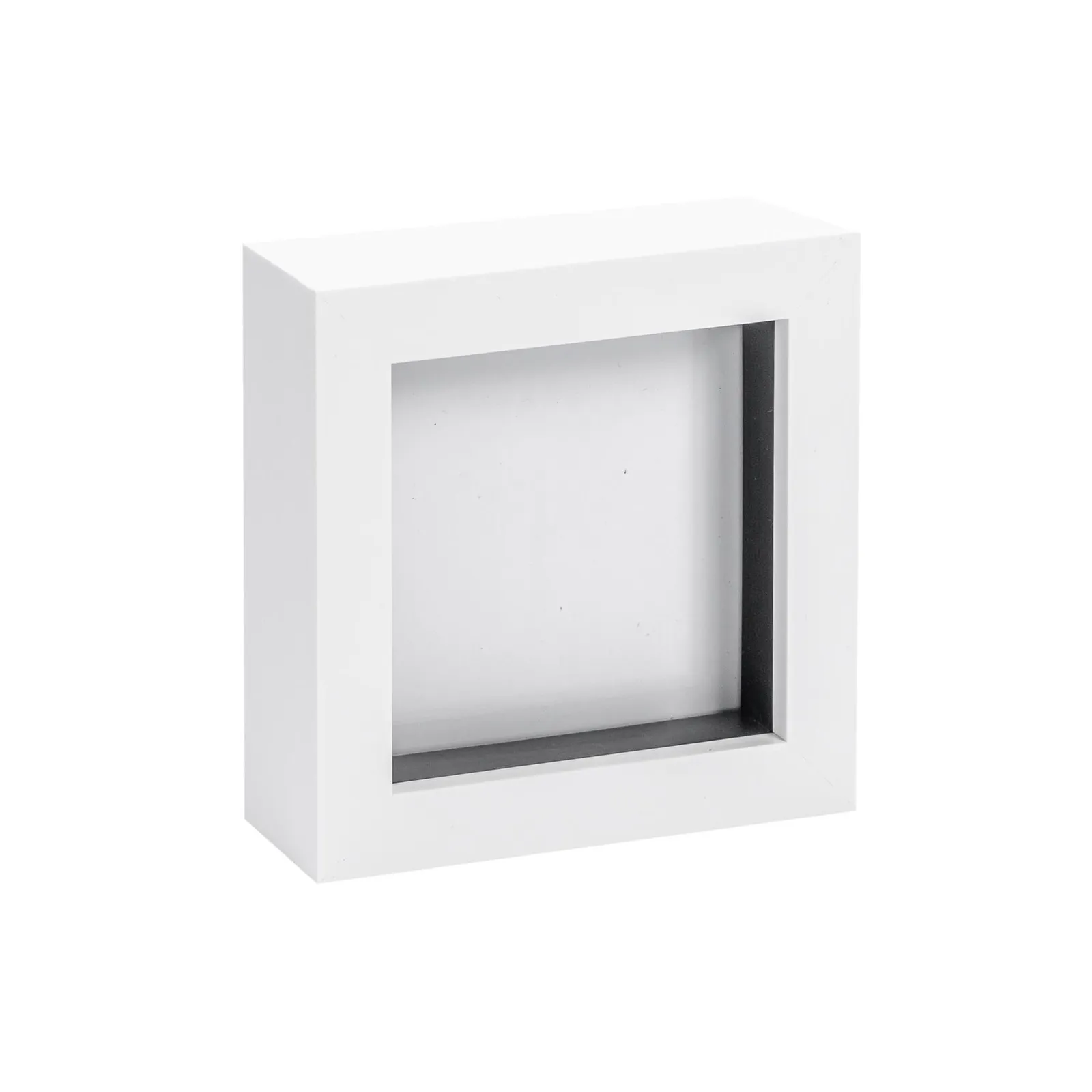 Nicola Spring 3D Box Photo Frame - 4 x 4" in White 1