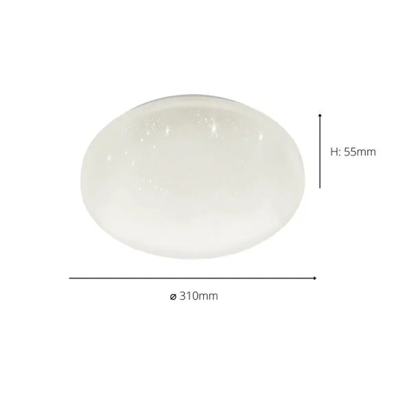 EGLO Frania-S 31cm Rounded Crystal Effect Wall and Ceiling Light 3
