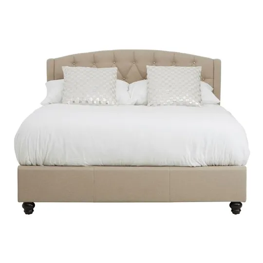 Flegetonte Fabric Double Bed In Mink Beige