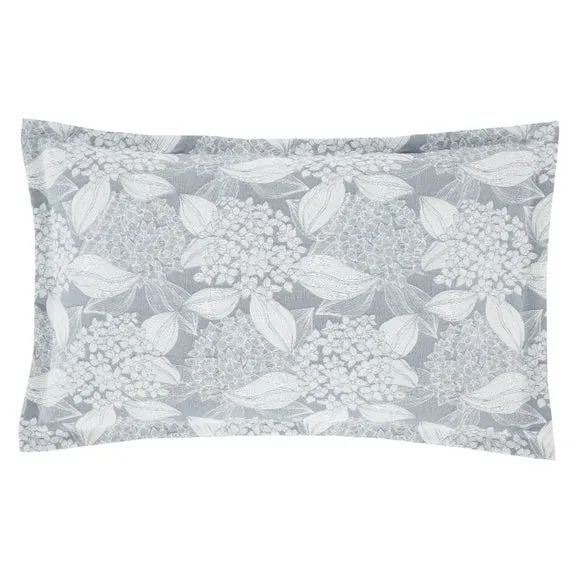 Ripley Hydrangea Jacquard Polycotton Oxford Pillowcase 2