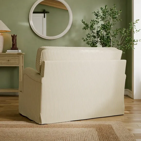 Beatrice II Rutland Stripe Fixed Loose Cover Snuggle Chair 2