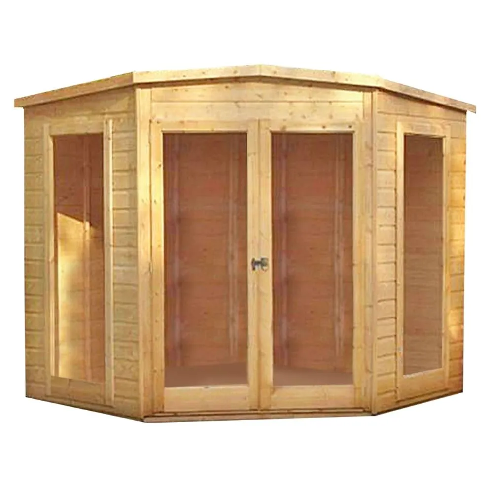 Shires Barclay High Spec Shiplap Summerhouse Garden Sun Room Approx 10x10 ft in Brown