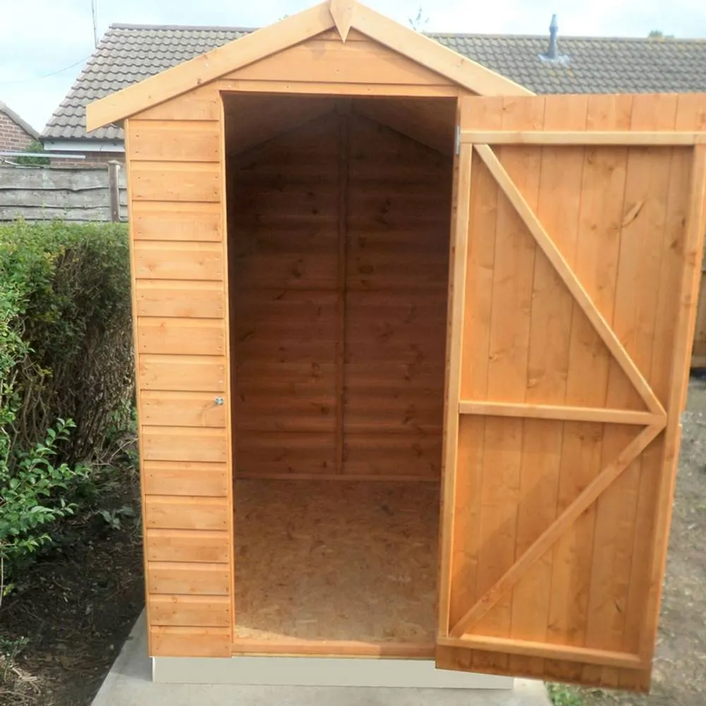 Shires Shetland Single Door Tongue & Groove Garden Shed Workshop 6x4 ft in Brown 3