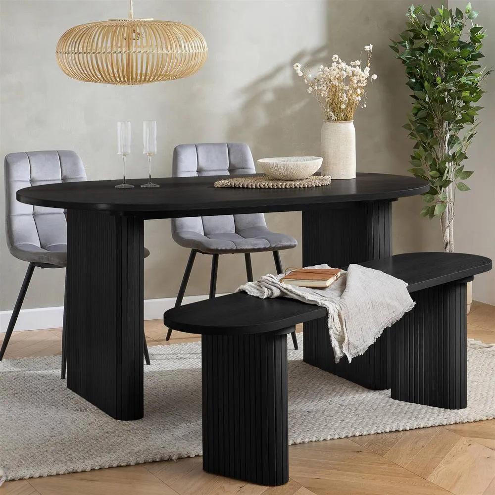 Birlea Axel Dining Bench in Black