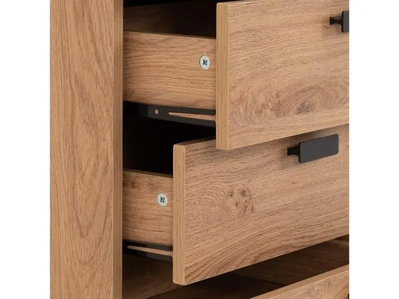 Seconique Leon 5 Drawer Narrow Chest in Natural 4