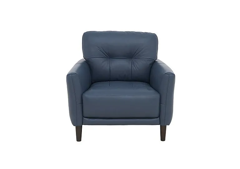 Uno Leather Chair - BV Ocean Blue